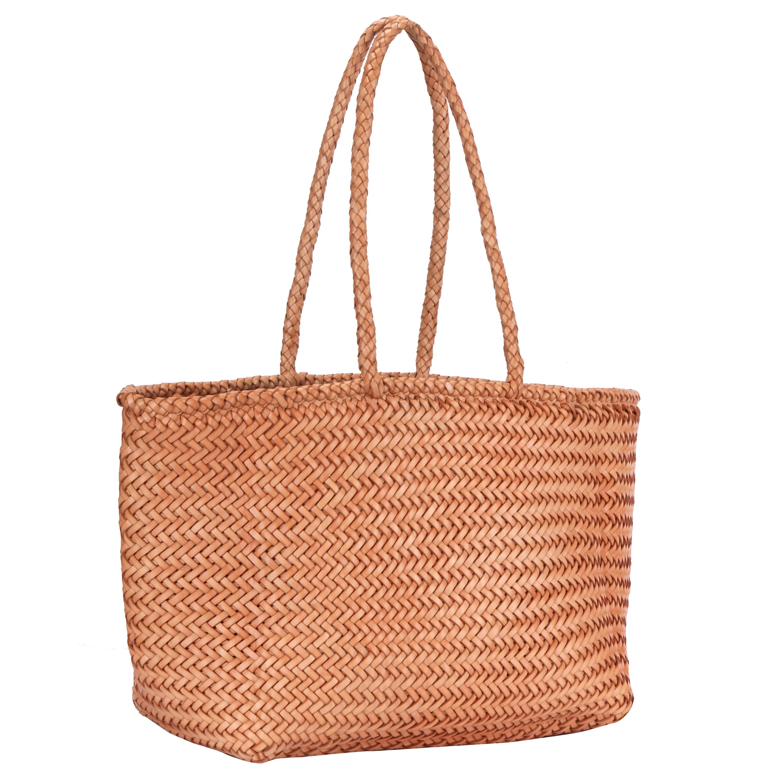 Amalfi Large Woven Shopper - Nude