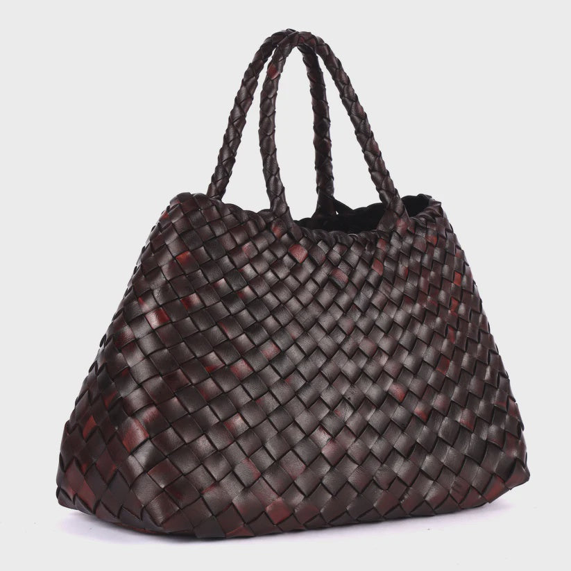 Portofino Woven Tote Brown - Gateway Gifts