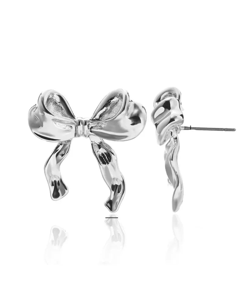 Juju Bow Stud earring Silver