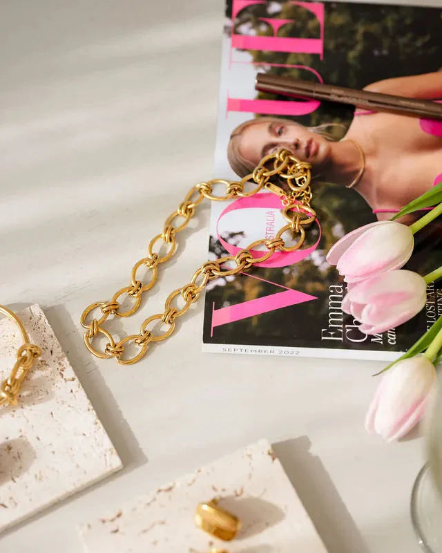 Sybil Gold Link Necklace