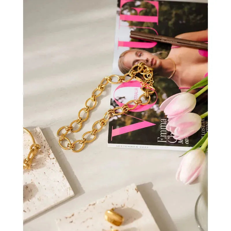 Sybil Gold Link Necklace - Gateway Gifts