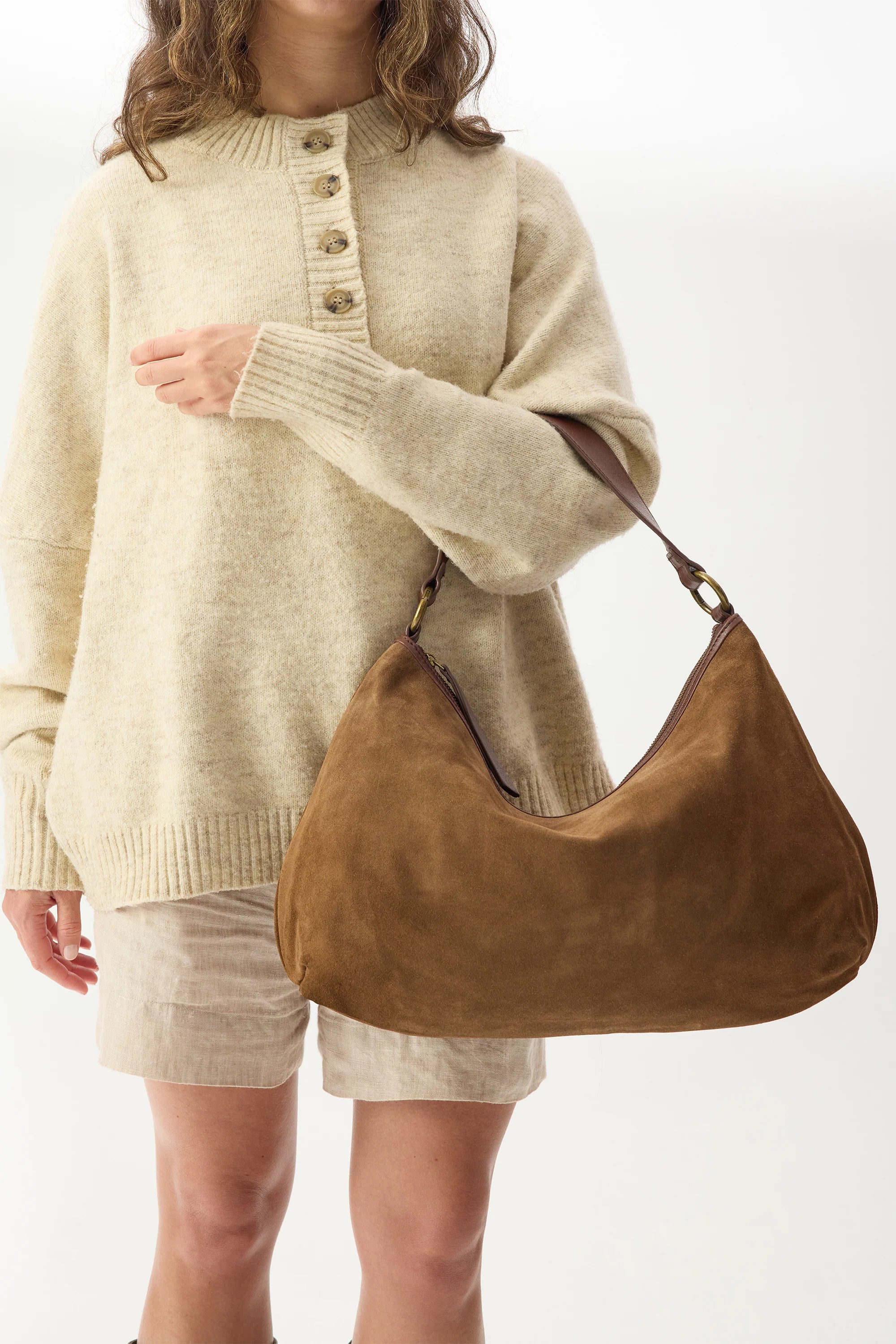 Suede Slouchy Chestnut