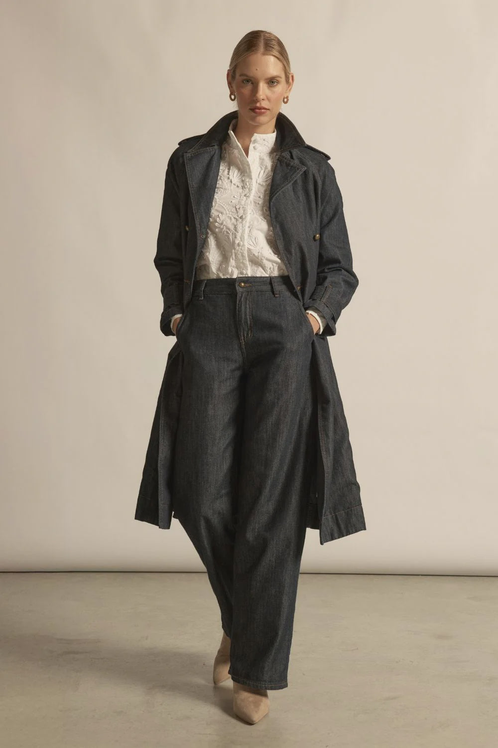 Alpine   Coat Dark Denim