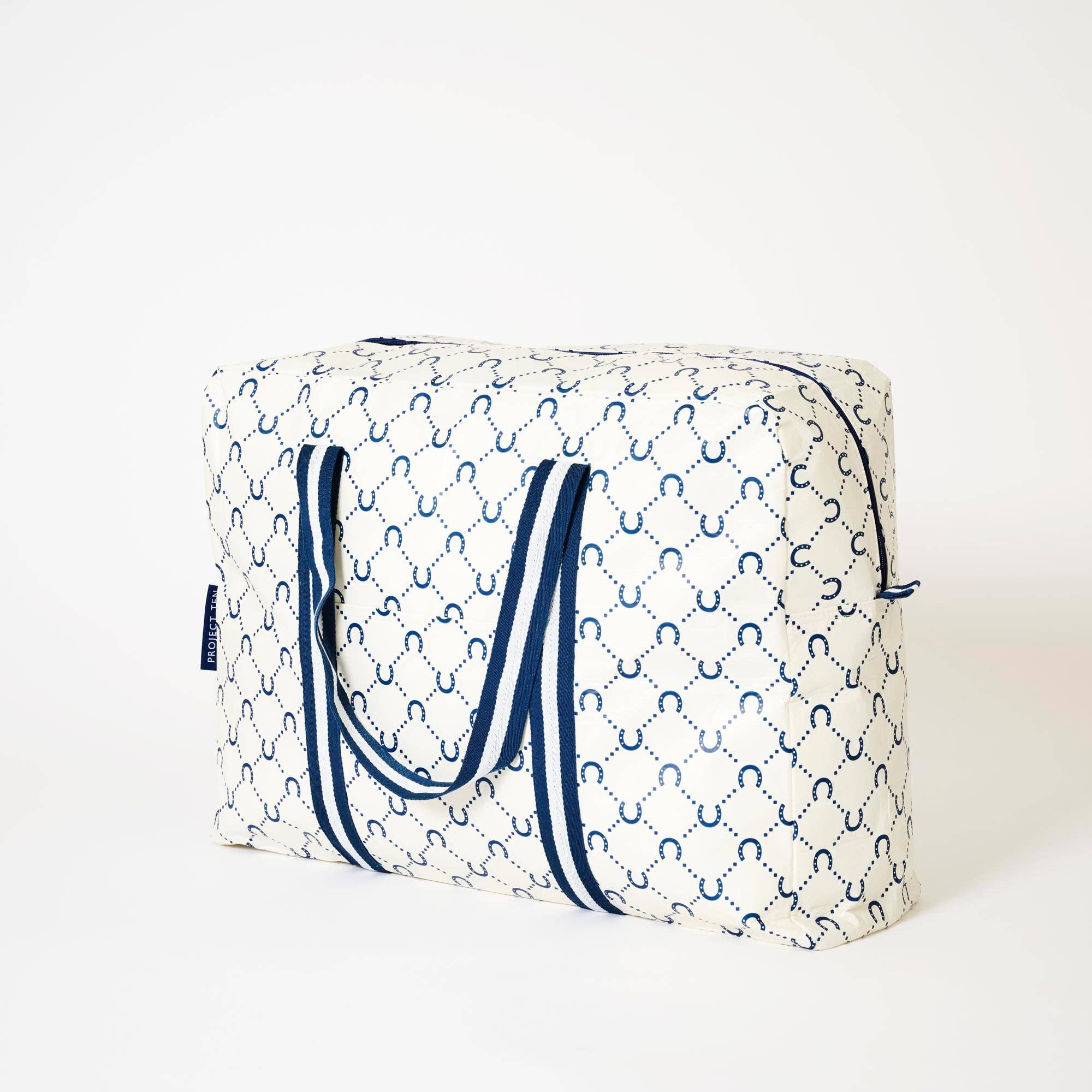 Overnight Bag – Navy Horseshoe - Gateway Gifts