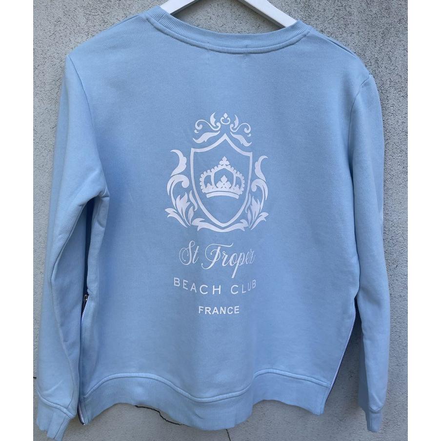St Tropez Sweat - Baby Blue / White