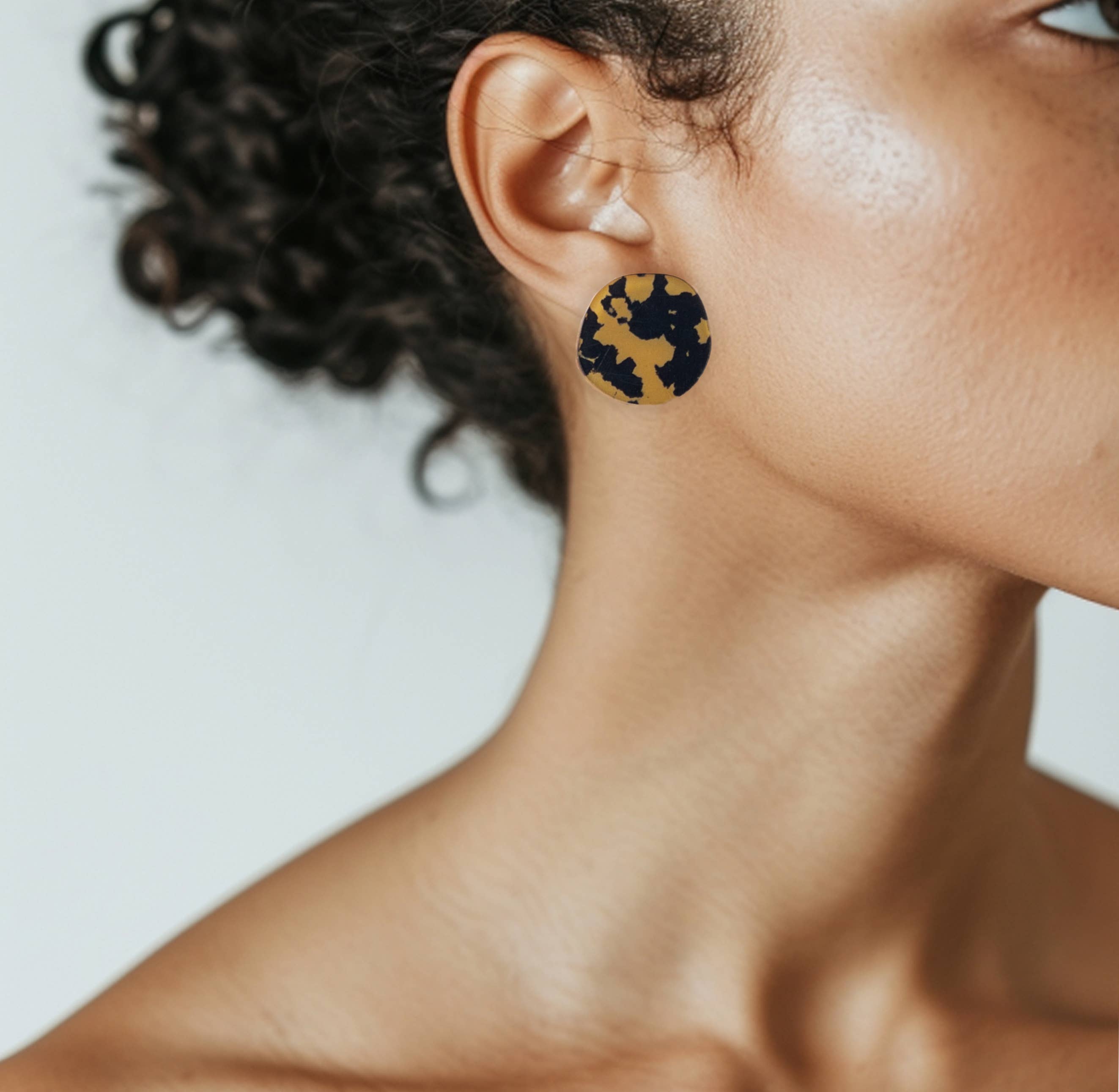 Organic Statement Studs - Tortoise Shell - Gateway Gifts