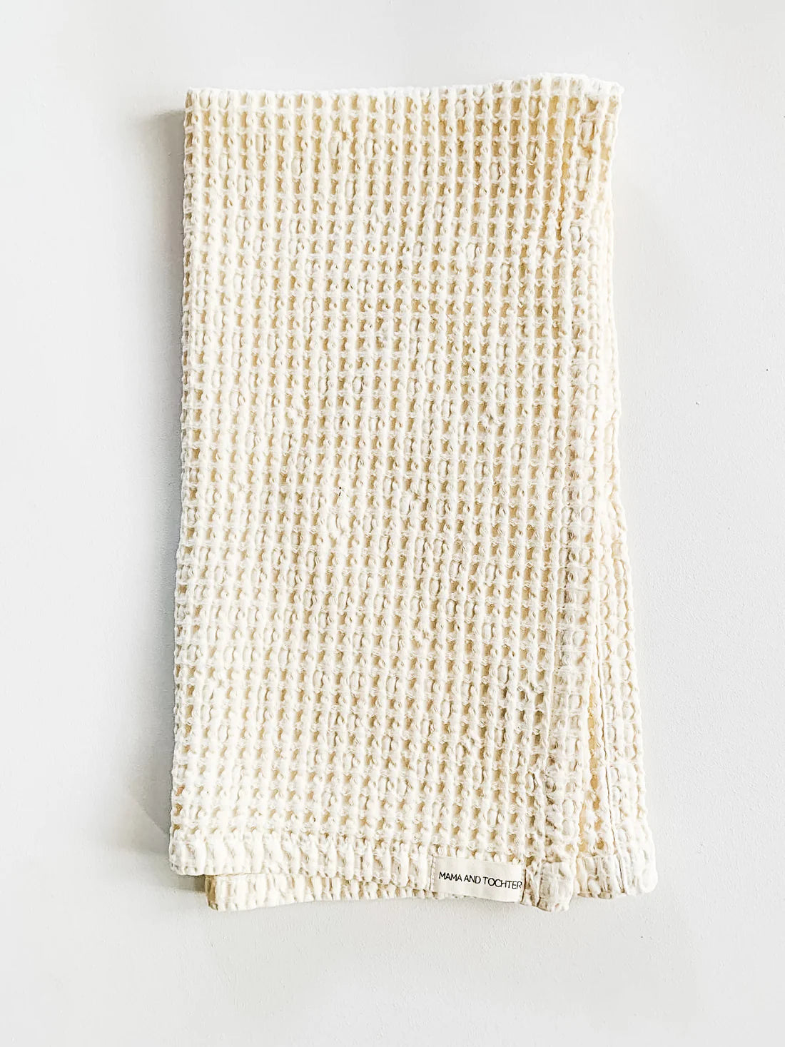 100% Organic Cotton Waffle Tea Towel / Light Rust, Cream & Natural - Gateway Gifts