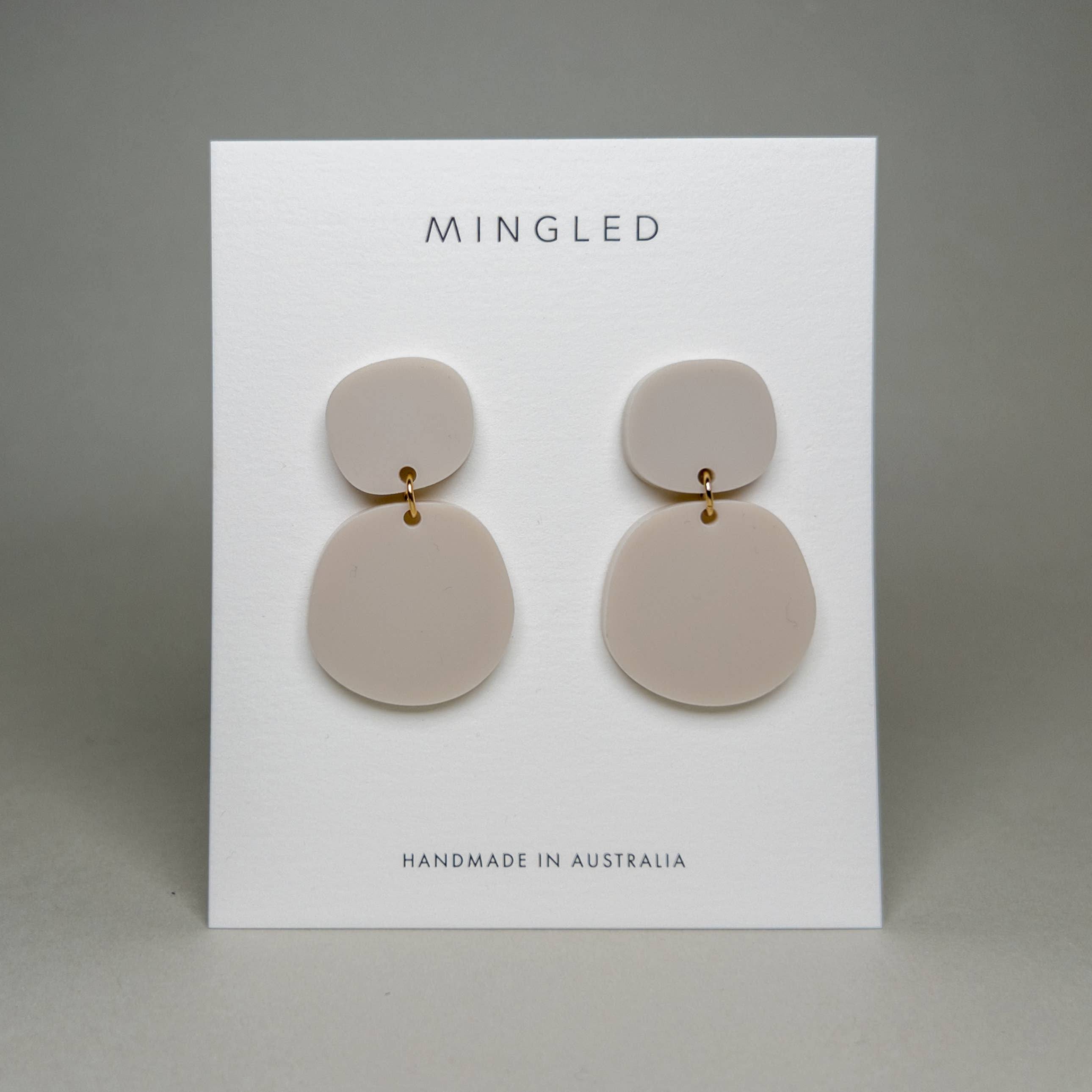 Boulder Statement Dangles - Ivory Beige - Gateway Gifts