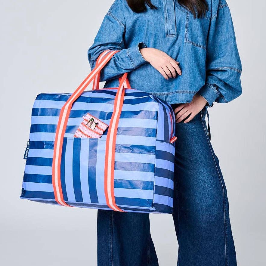 Overnight Bag – Blue Stripe - Gateway Gifts