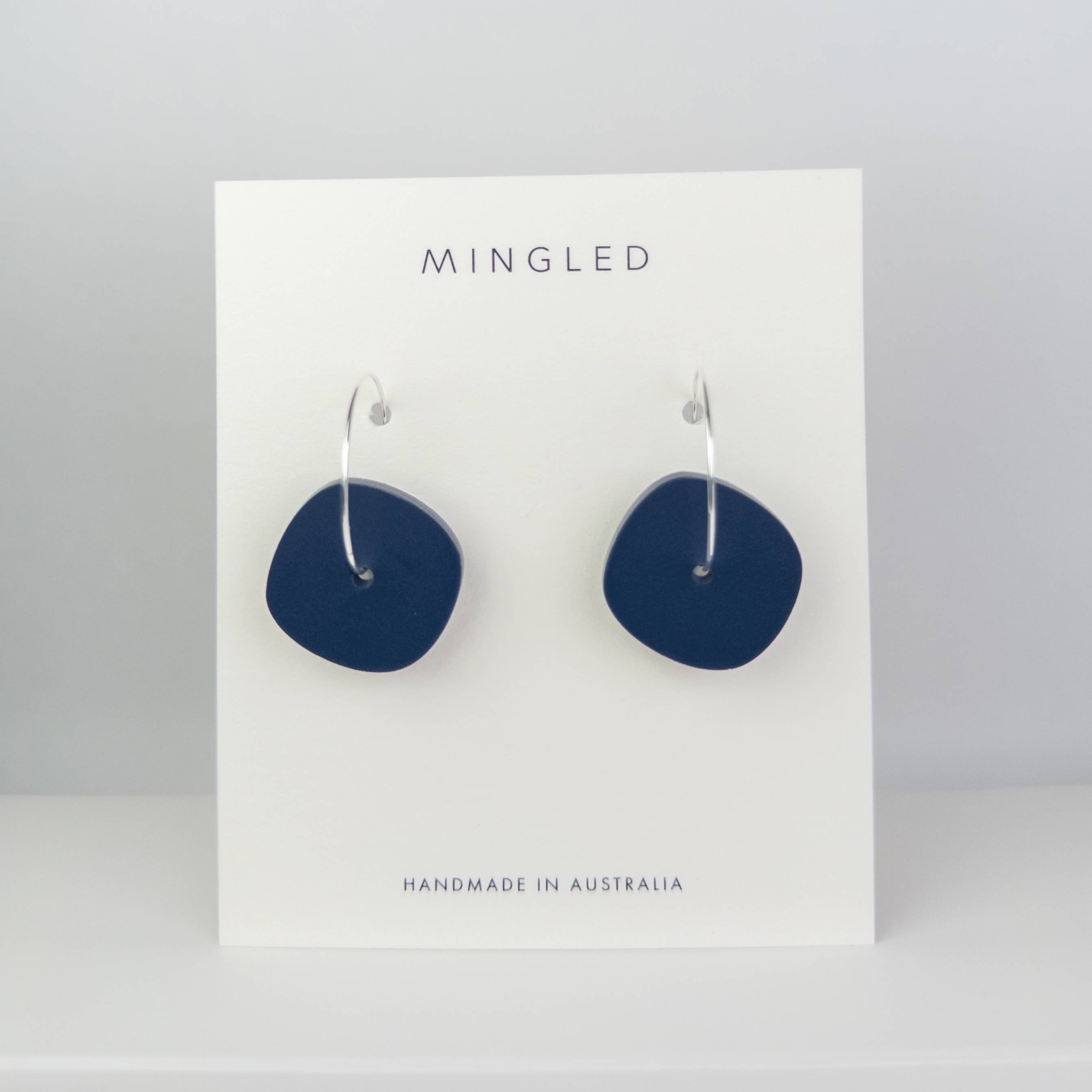 Aura Hoops - Dark Blue Earrings: Gold Plated - Gateway Gifts