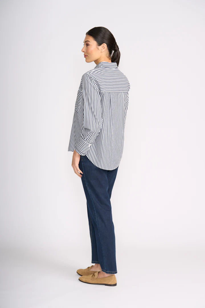 Sew Directional Shirt / Navy Wide Stripe - Gateway Gifts