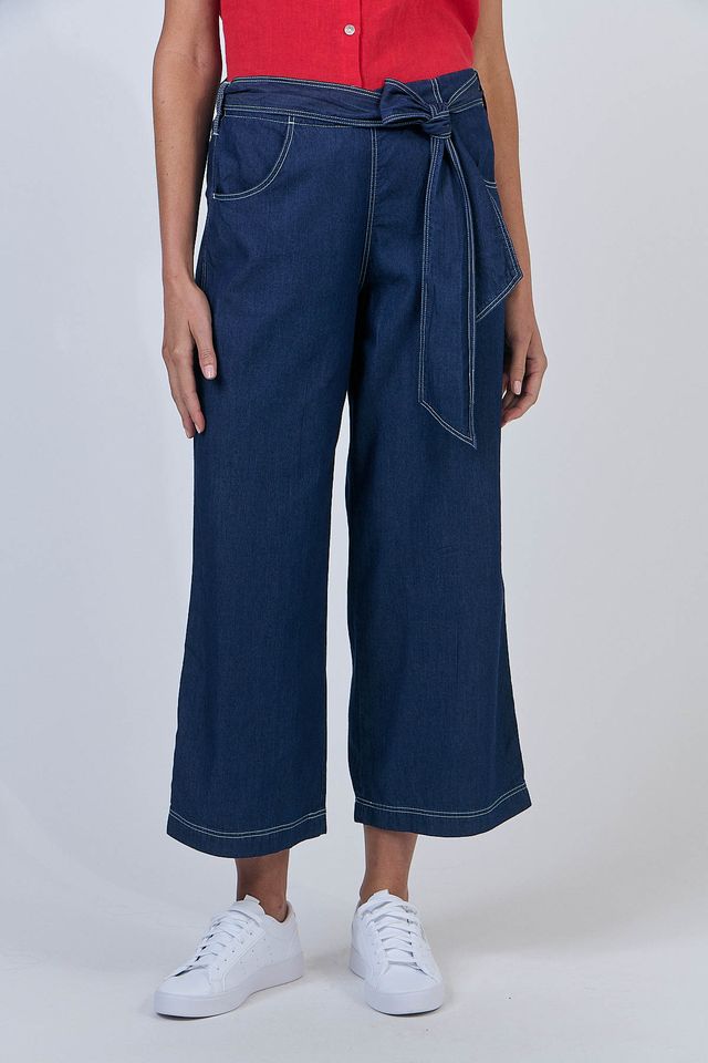 Chambray Belted Pant