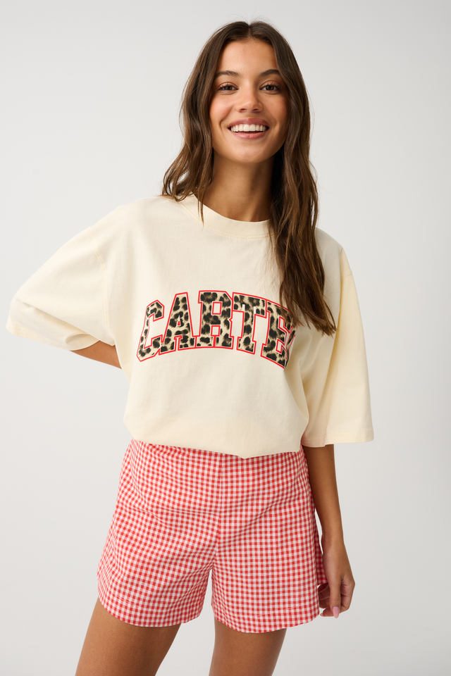 Jeanna Tee Buttermilk Leopard