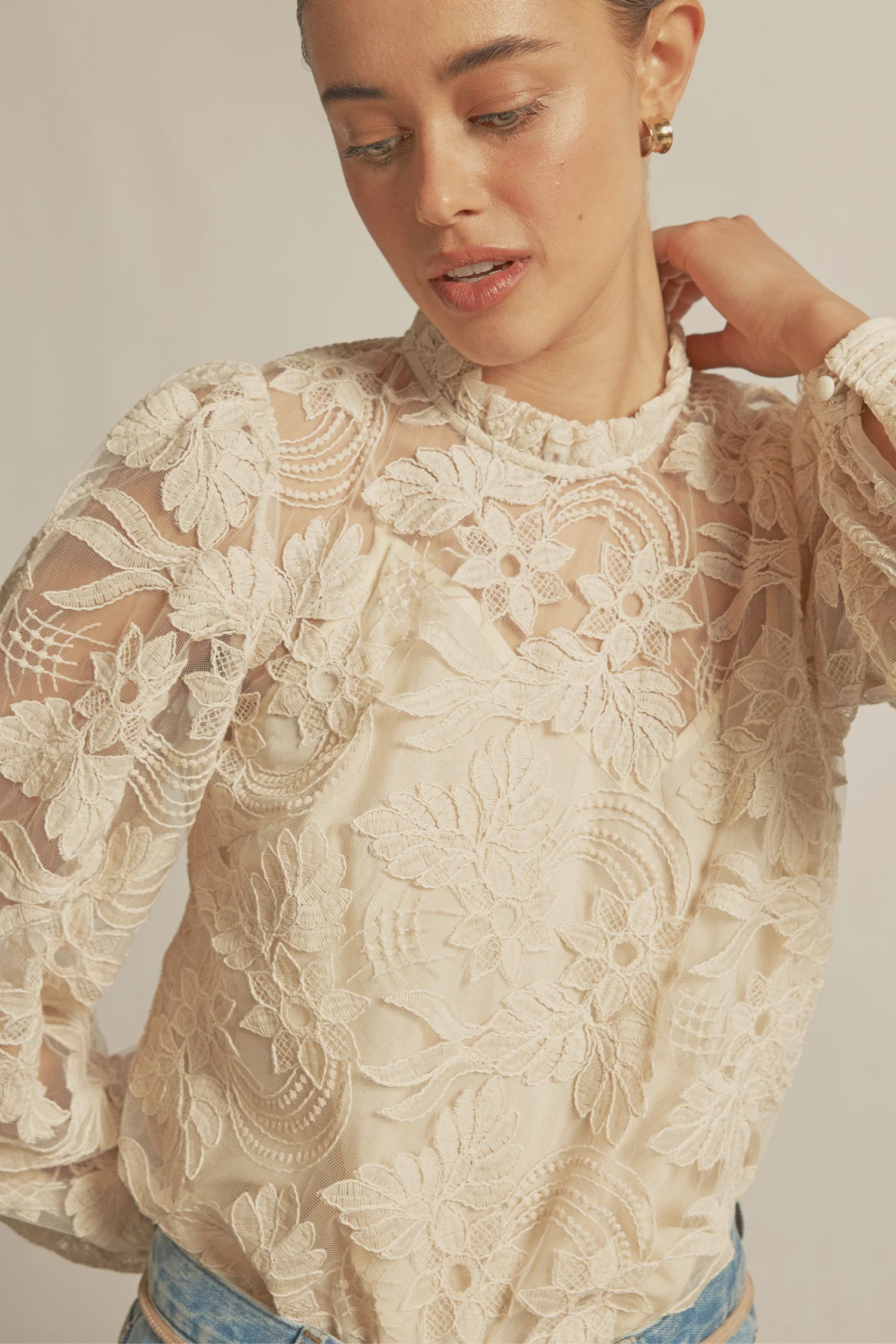 Glint Top Ecru - Gateway Gifts