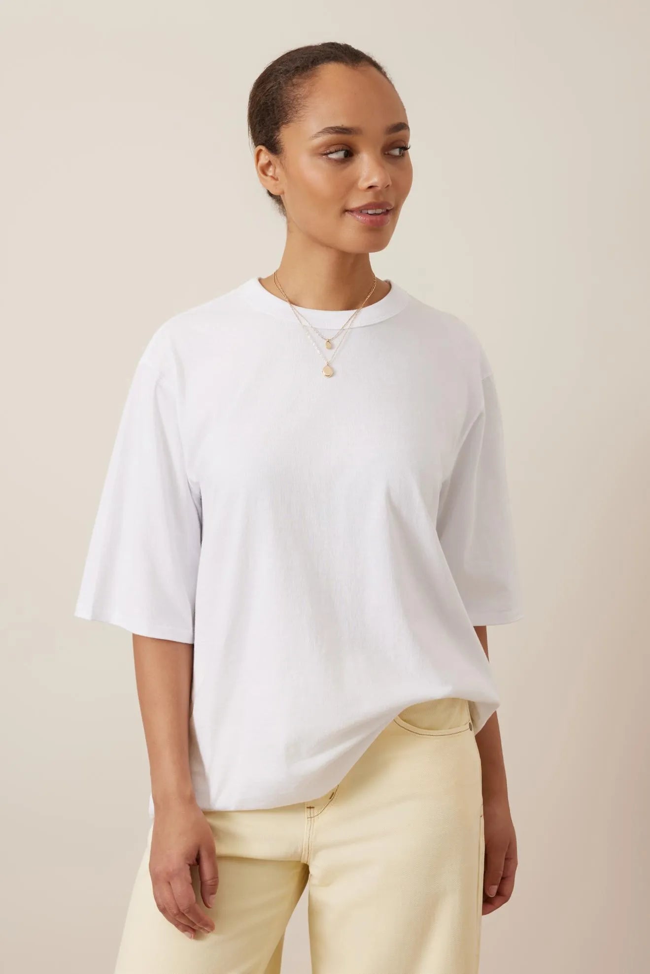 Luna Relaxed Tee White