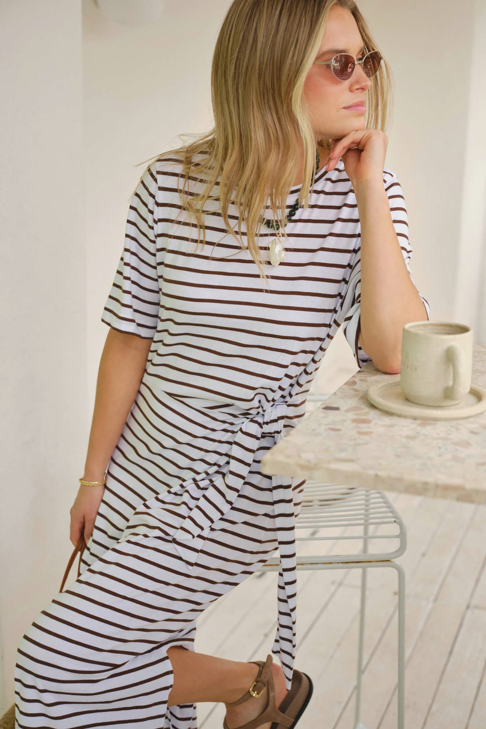 Alora Tie Midi Tee