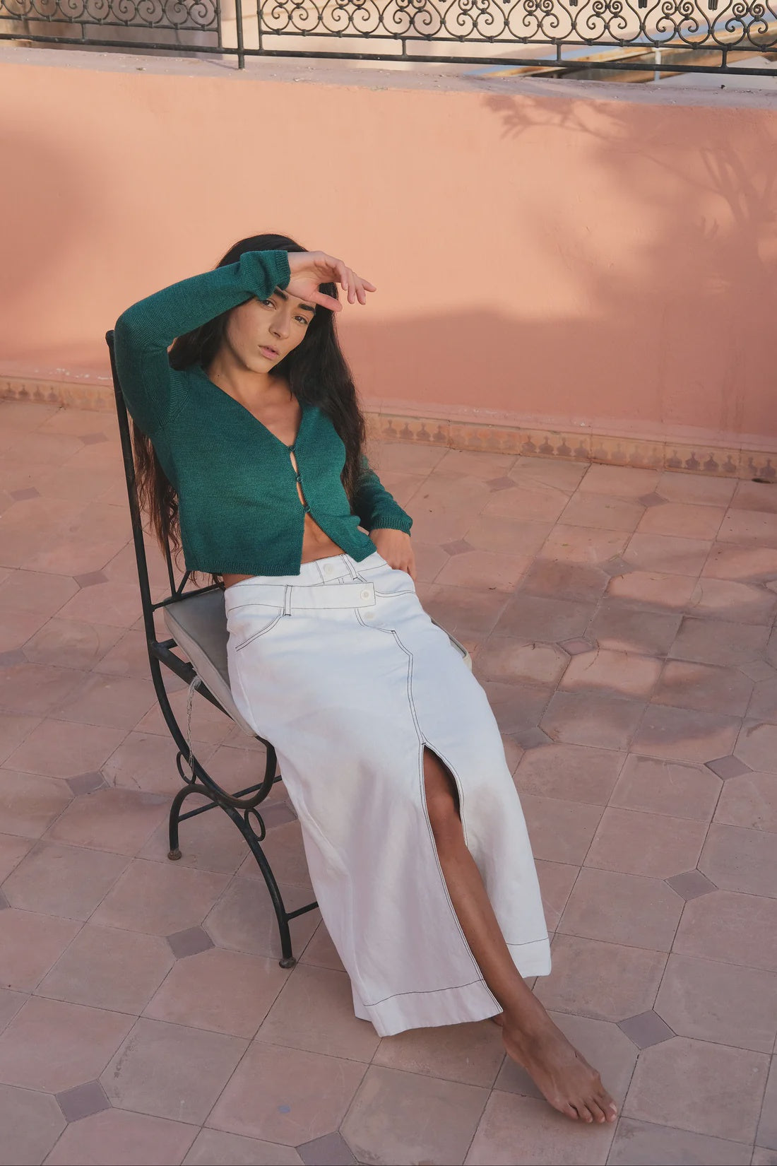 Jax LInen Skirt Ivory - Gateway Gifts