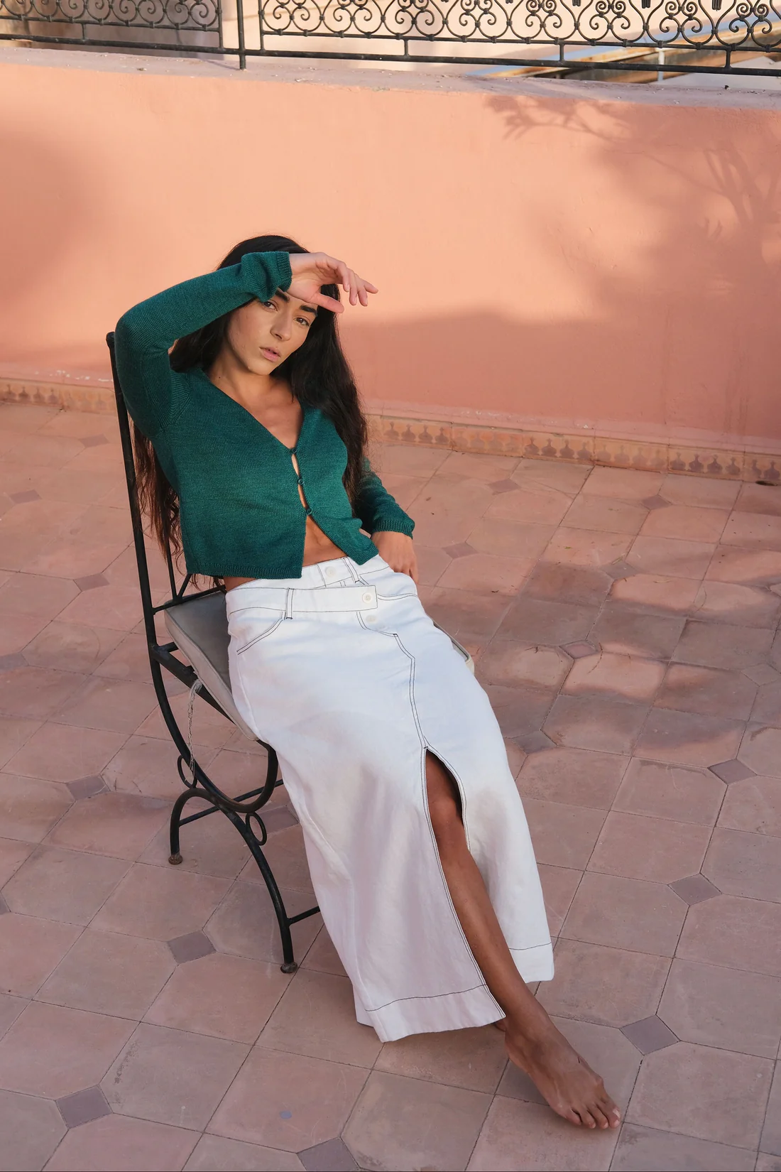 Jax LInen Skirt Ivory - Gateway Gifts