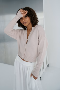 Taylor Merino Cardi Dusty Lilac - Gateway Gifts