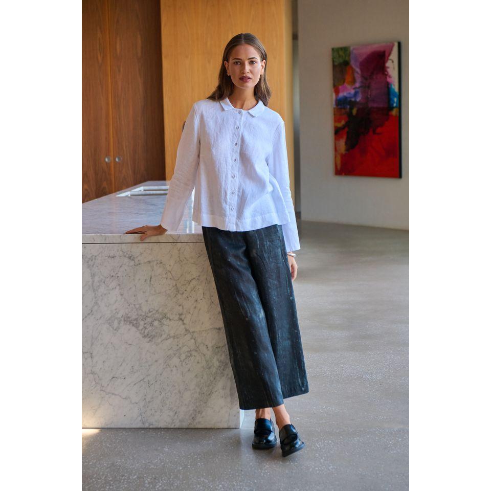 Crop White Linen shirt - Gateway Gifts