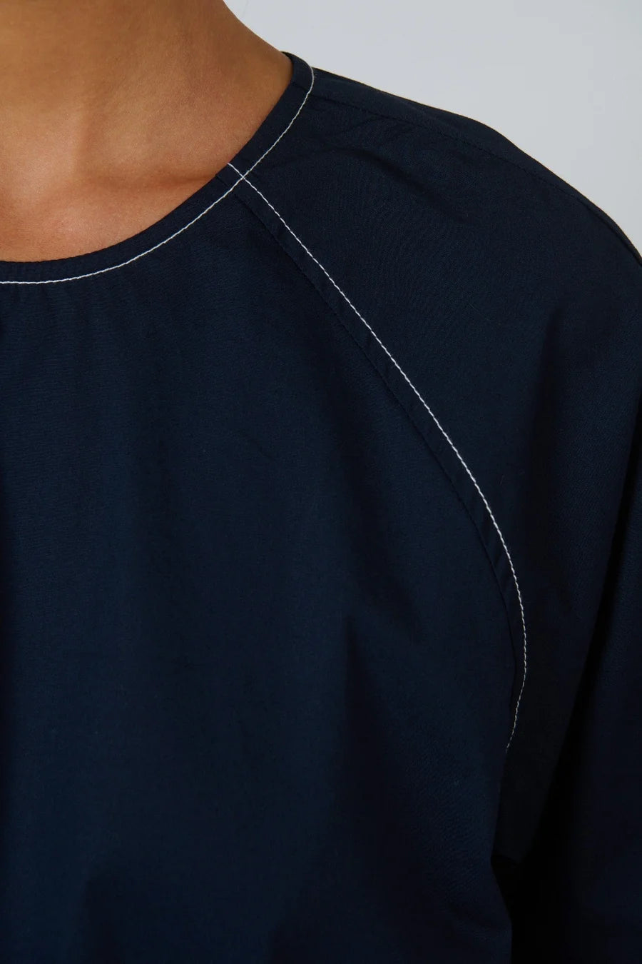 Tori Poplin Top Navy - Gateway Gifts