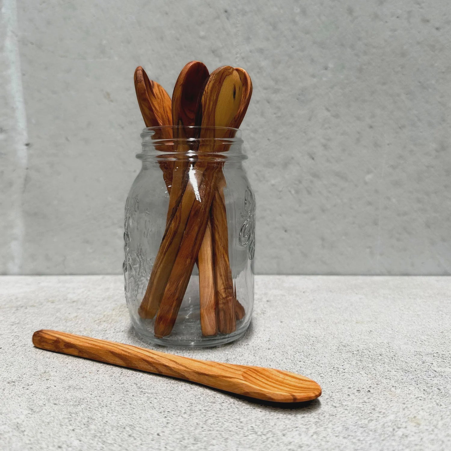 Olive Wood Condiment Spon