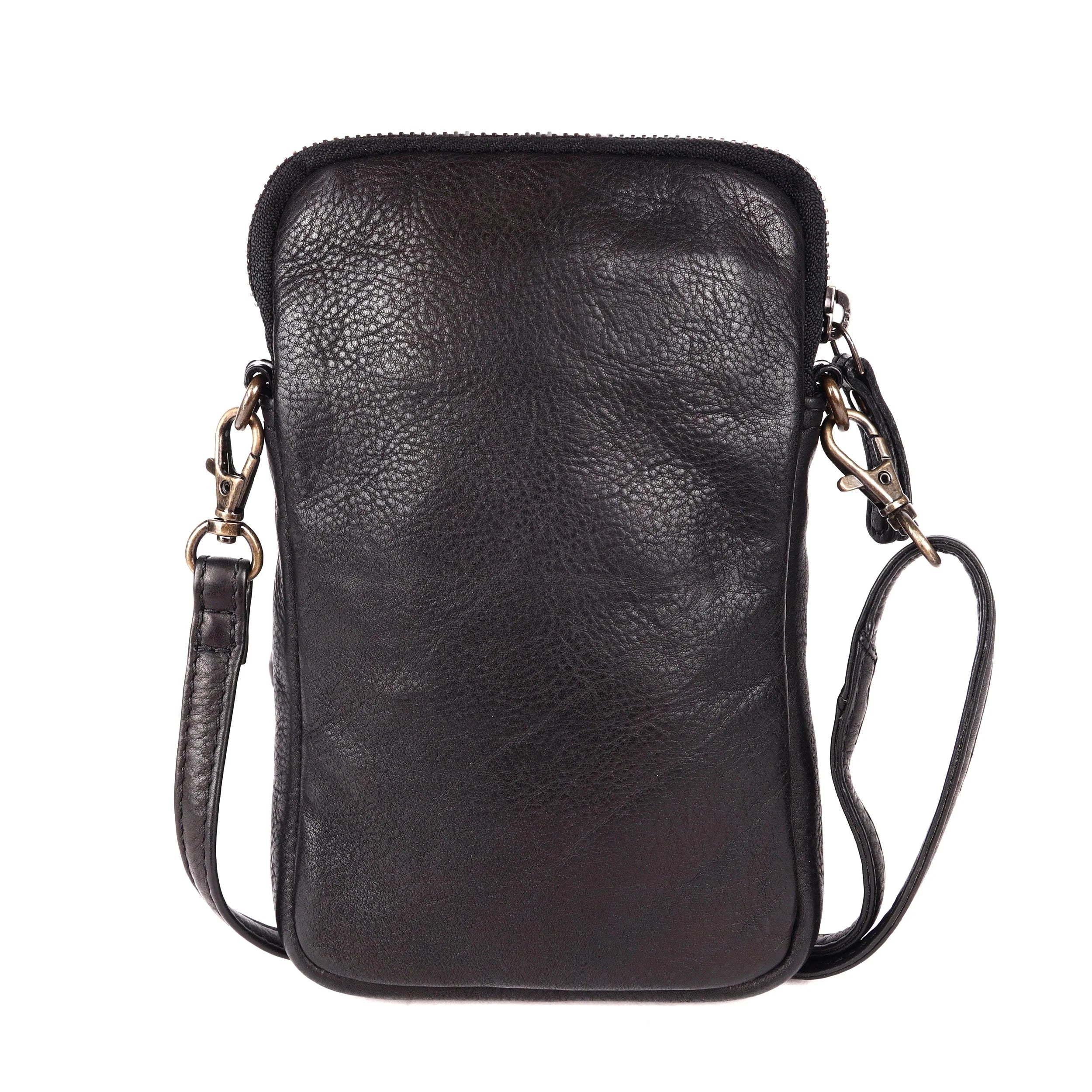 Rosebery Woven Phone Bag Black