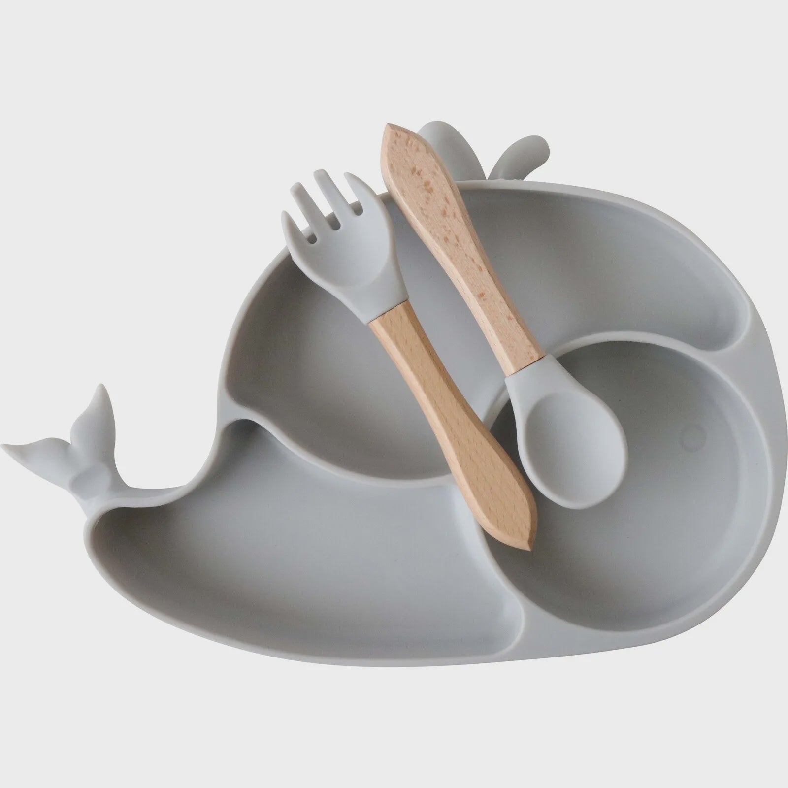 Suction Bowl & Cutlery Set Whale