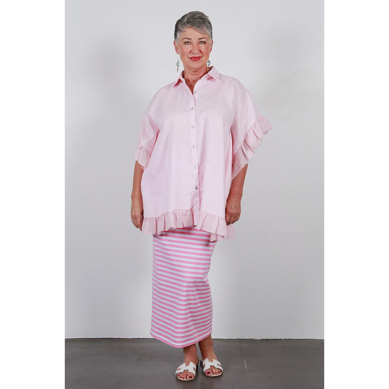 Pink Stripe Tube Skirt/Dress
