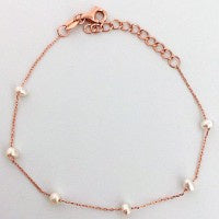 Freshwater Pearl Rose Gold Bracelet