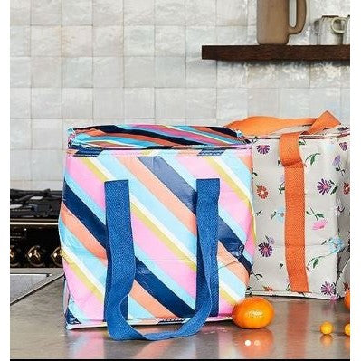 Candy Stripe Insulated Tote