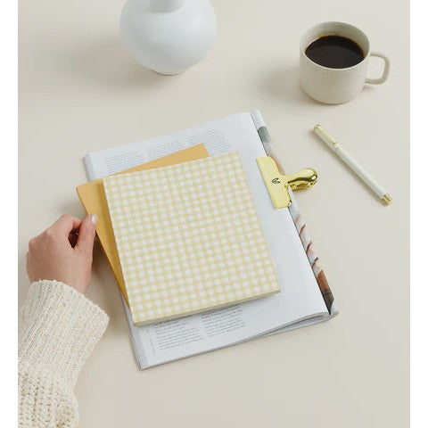 Butter Gingham Notebook