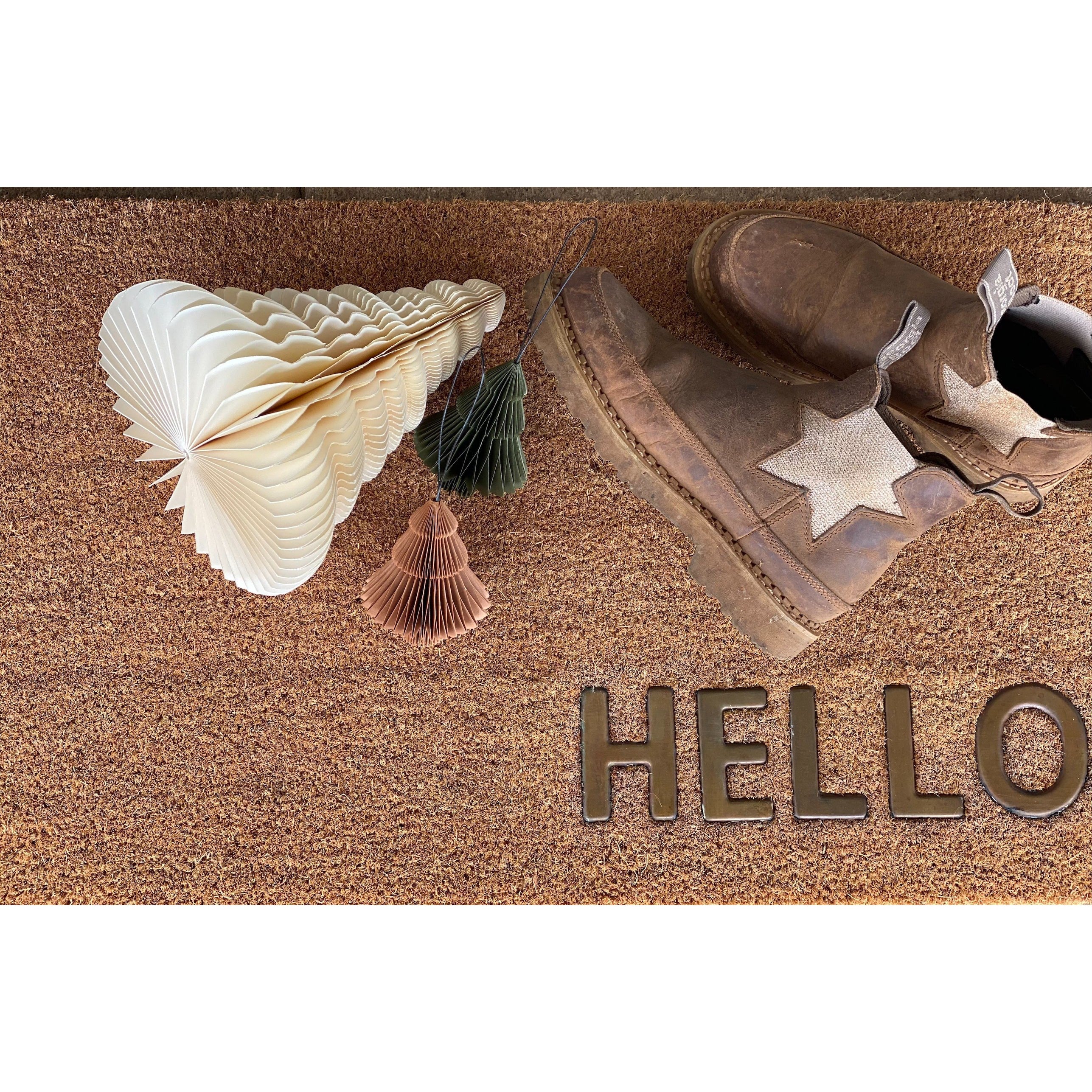 Hello Coir & Copper Doormat 45 X 110cm