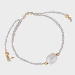 Pearl Rope Bracelet - Oyster / Silver