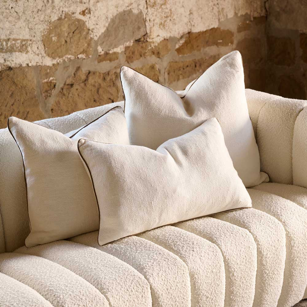 Muse Linen Cushion White 60cm x 60cm