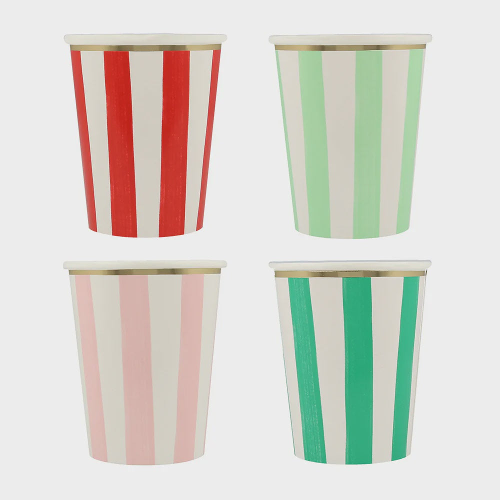 Striped Cups Pack 8
