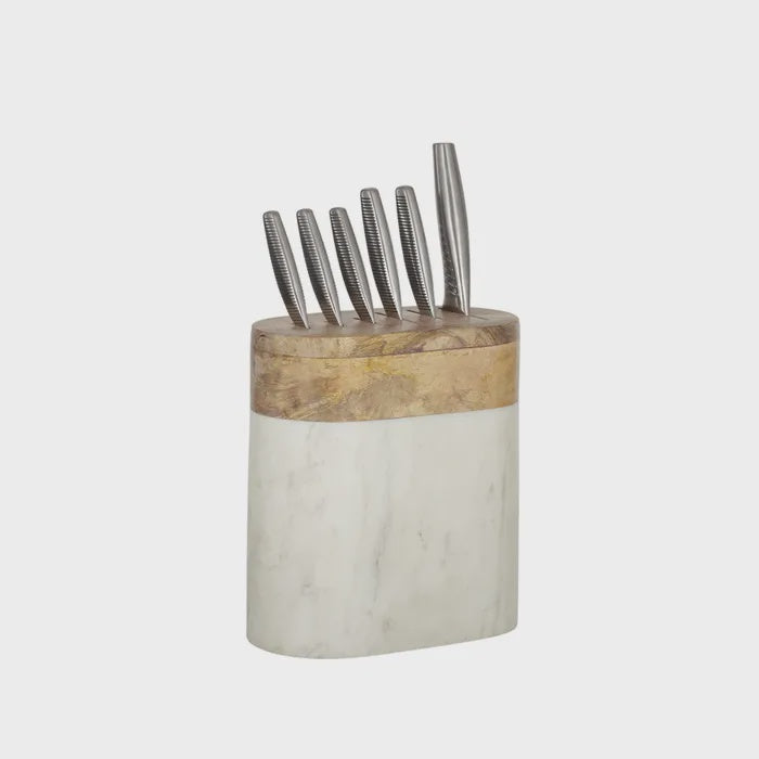 Marble & Timber Knife Block